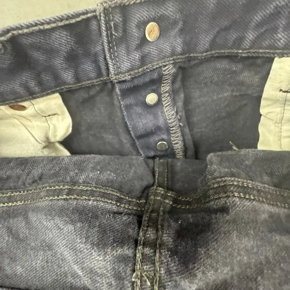 Levi’s 501 XX Jeans Mens 40x32‎ Blue Dyed Canvas Straight Button Fly Grunge Y2K